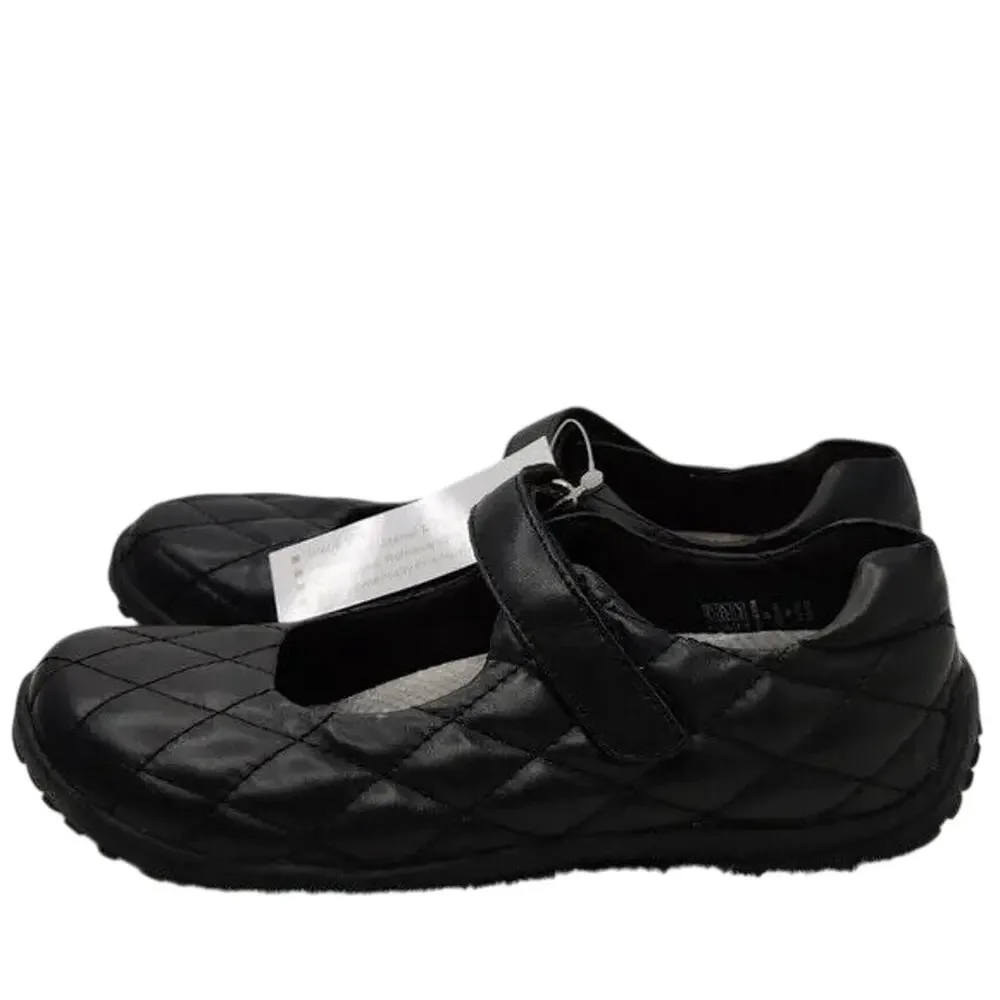 Black Leather Mary Jane Shoes Sz 4Y